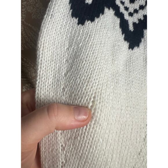 NWT Barbour Gwyn Fair Isle Cotton & Wool Blend Sweater in Cloud - Picture 6 of 9